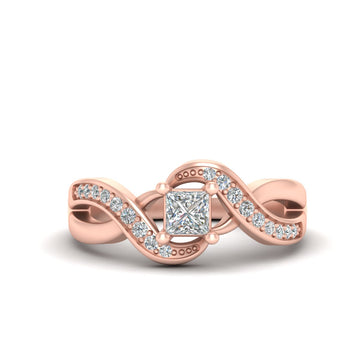 PRINCESS DIAMOND WEDDING RING