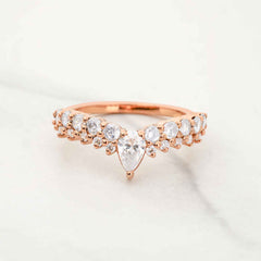 Diamond Enhancer Ring Promise Wedding Band Rose/White Gold