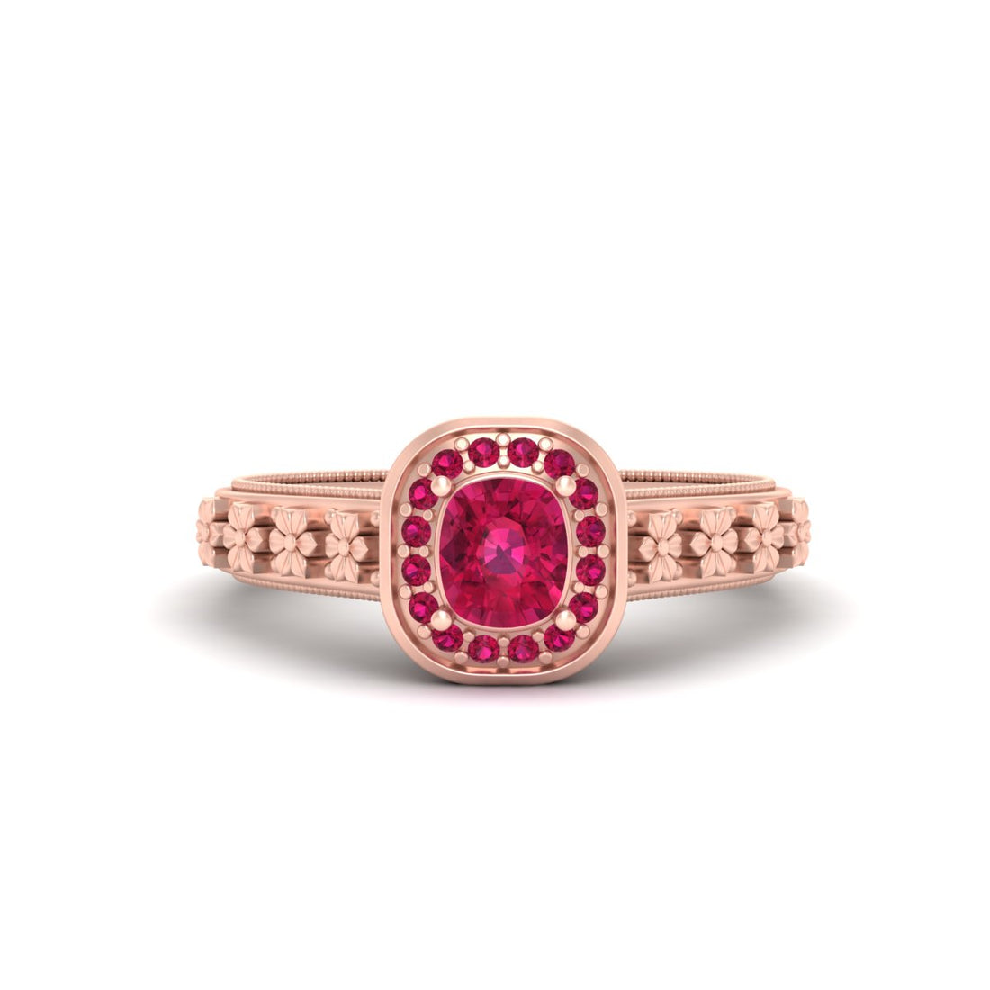 FLORAL ENGAGEMENT RING FOR HER