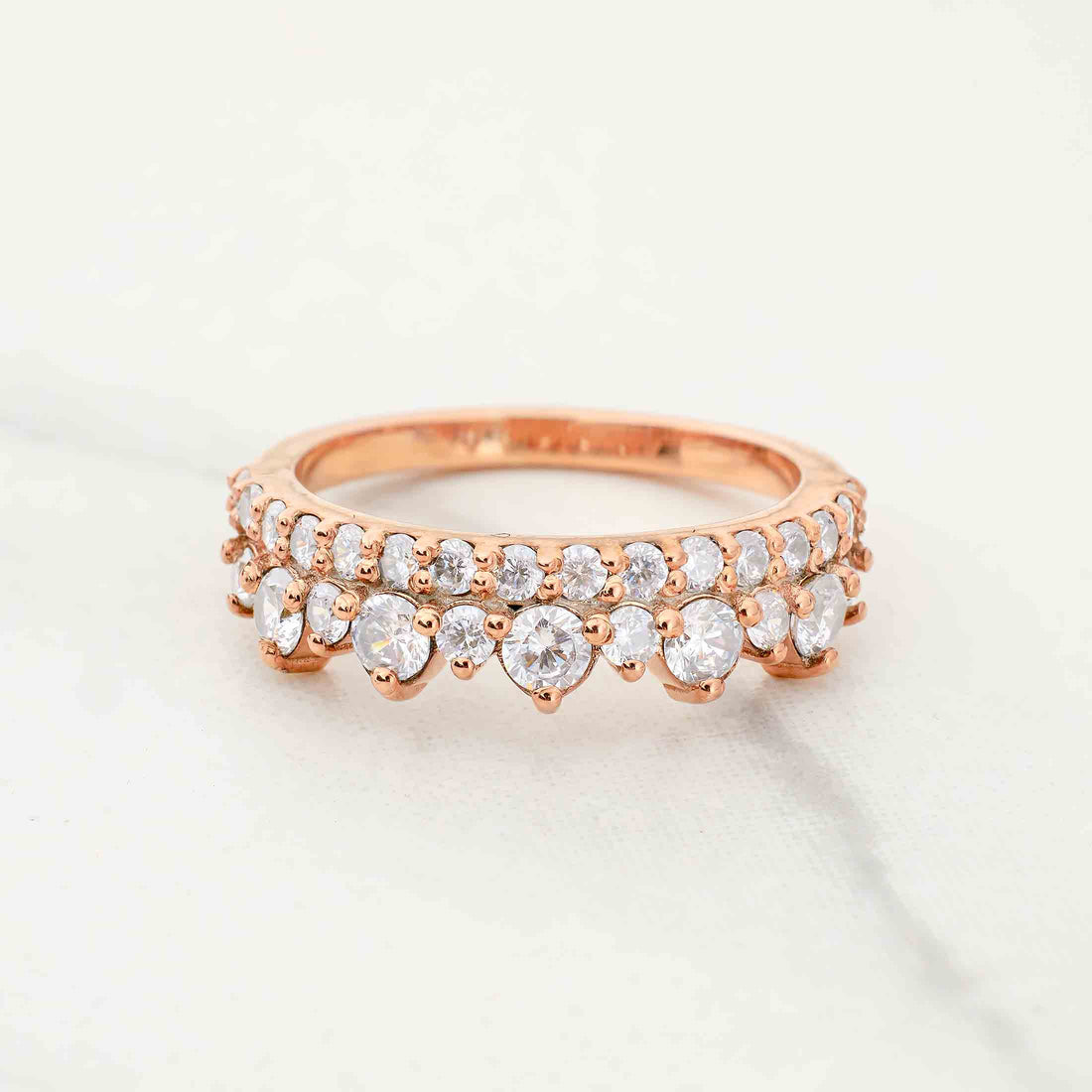 Moissanite Diamond Wedding Bands Women's Promise Anniversary Band Rose Gold White Gold