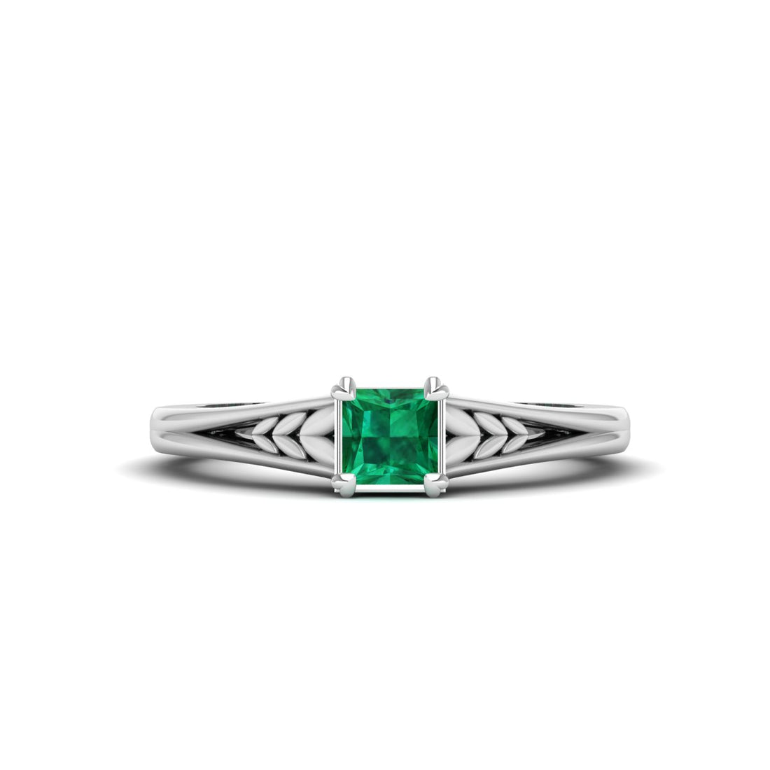 EMERALD LEAF VINE RING