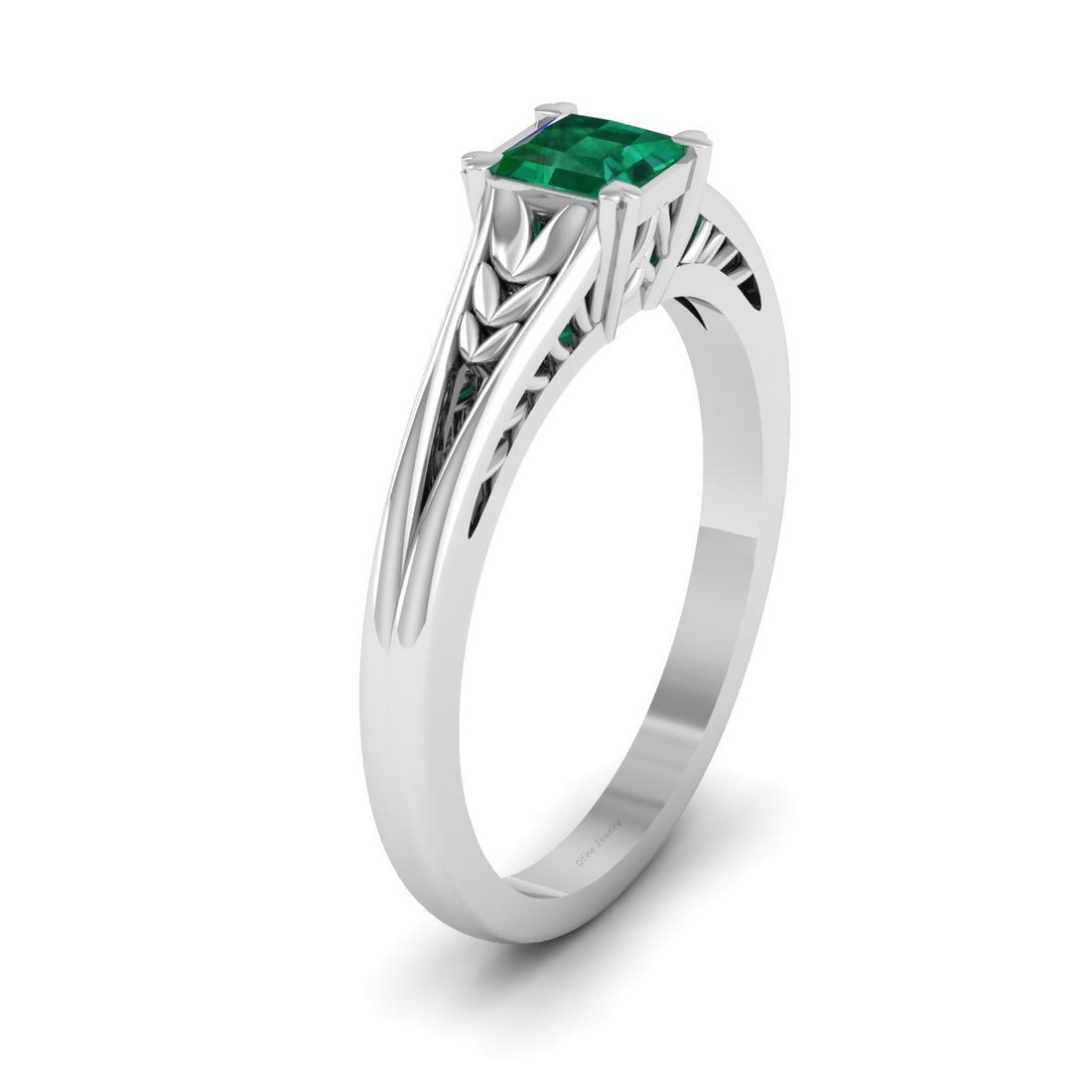 EMERALD LEAF VINE RING