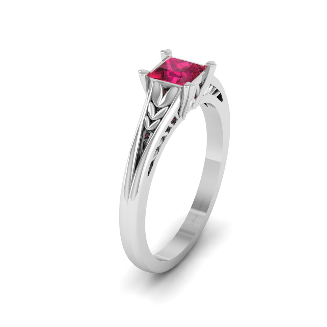 LEAF VINE ENGAGEMENT RING