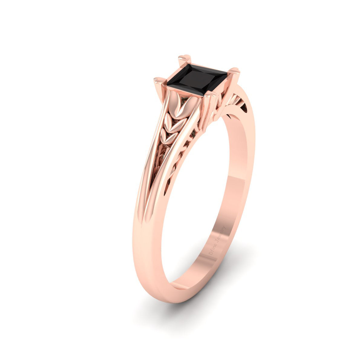 PRINCESS ONYX ENGAGEMENT RING