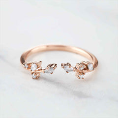 Open Ring Enhancer Wedding Band Women Art Deco AAA CZ 925 Sterling Silver