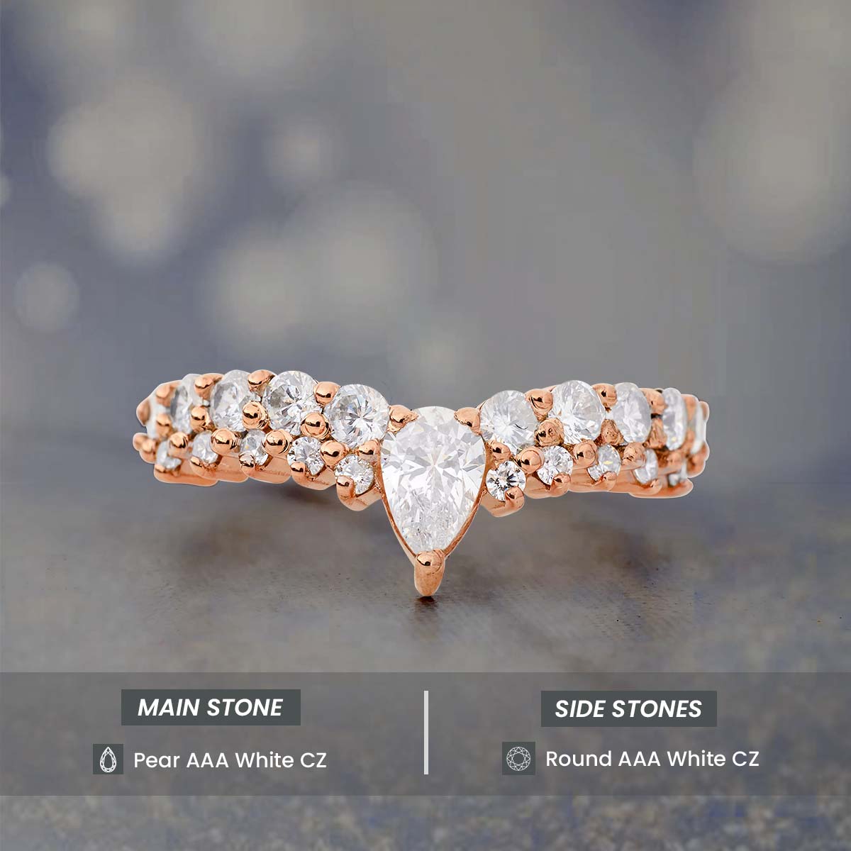 Moissanite Diamond Enhancer Ring Promise Wedding Band for Women Promise Anniversary Bands Rose Gold White Gold