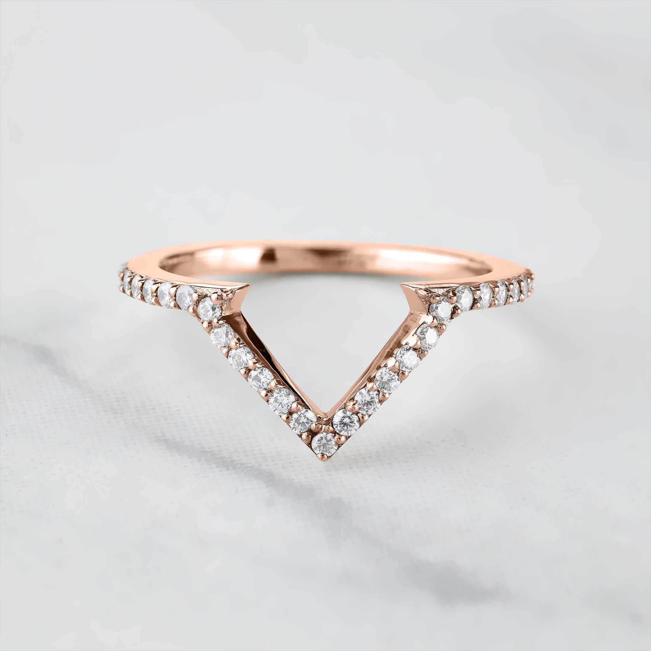 Kite Wedding Band Enhancer Guard AAA CZ Diamond Sterling Silver