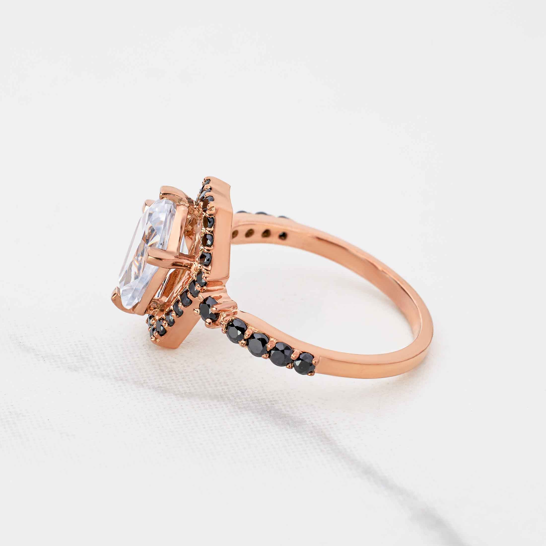 Coffin Diamond Engagement Rings Till Death Do Us Part Ring