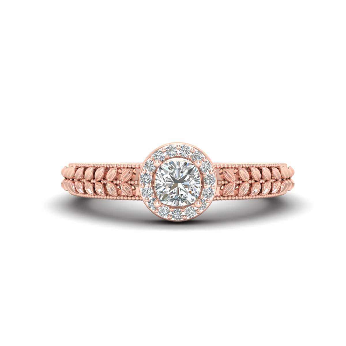 DIAMOND HALO ENGAGEMENT RING