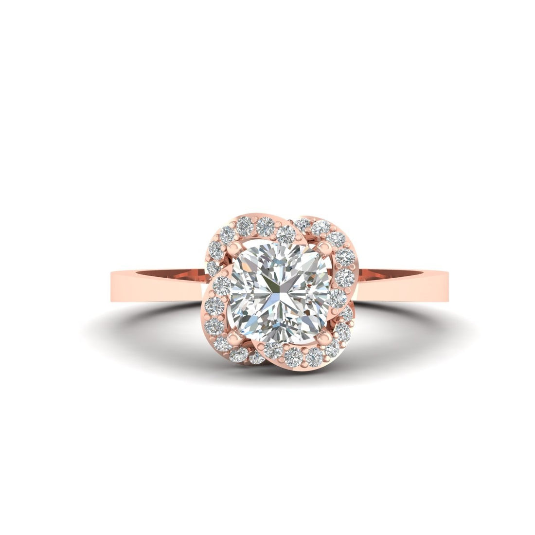 CUSHION DIAMOND WEDDING RING