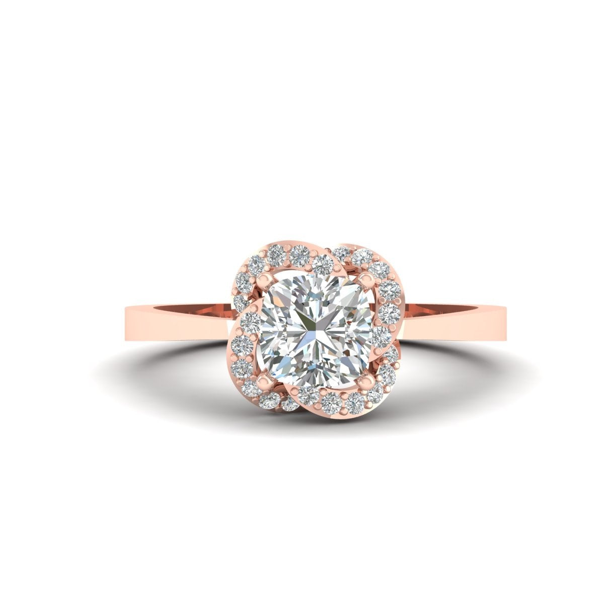 CUSHION DIAMOND WEDDING RING