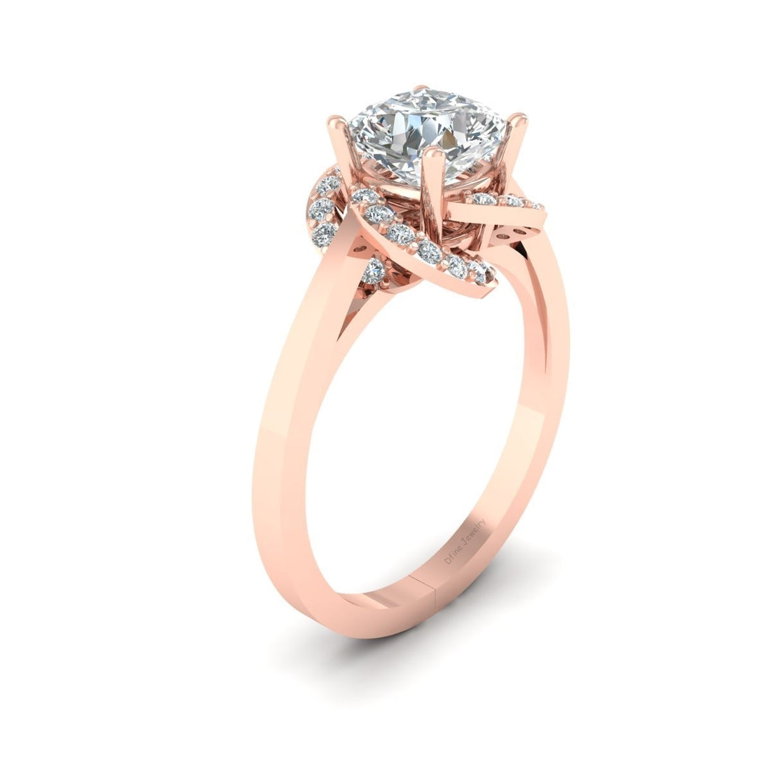 CUSHION DIAMOND WEDDING RING