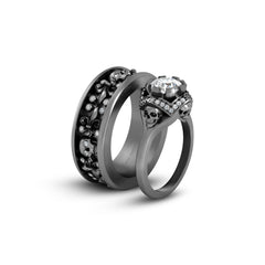 Couple Skull Ring Set Custom Project (ID 436) for Mari Placido