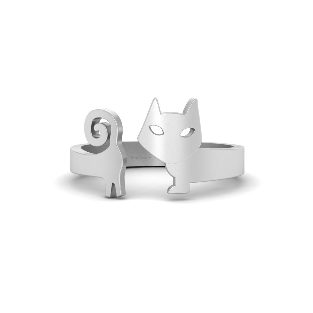 SILVER LITTLE CAT RING