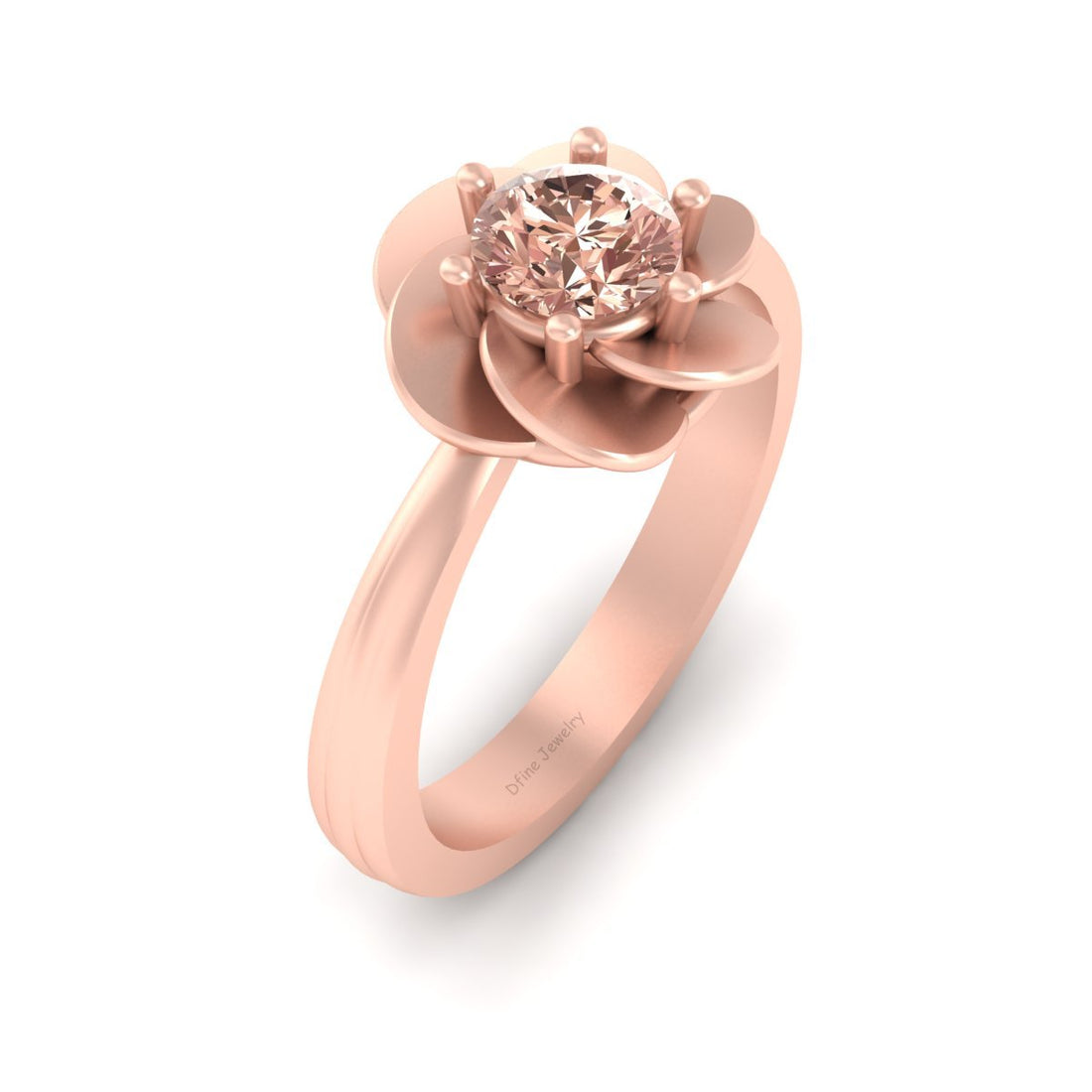 CHAMPAGNE DIAMOND FLOWER RING
