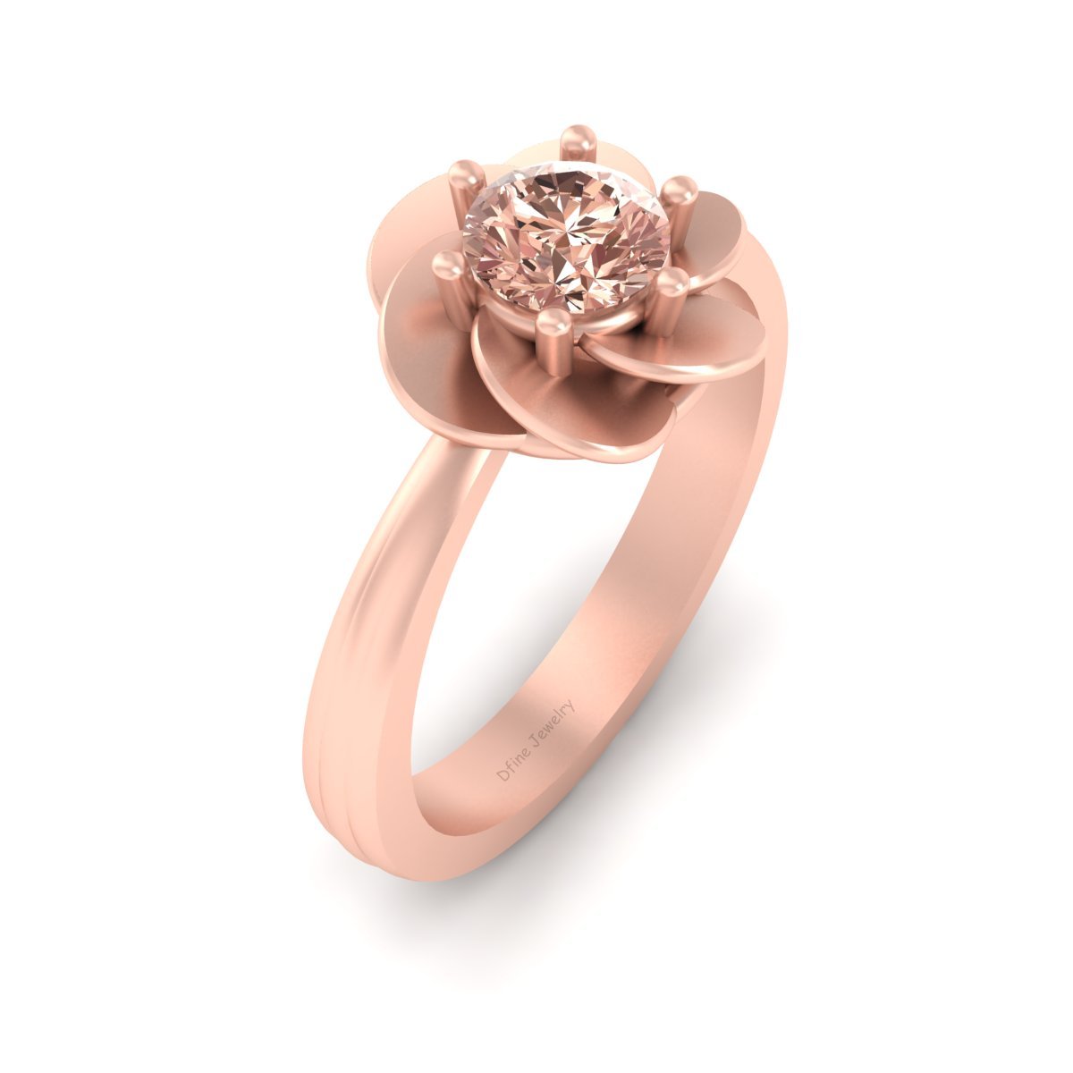 CHAMPAGNE DIAMOND FLOWER RING