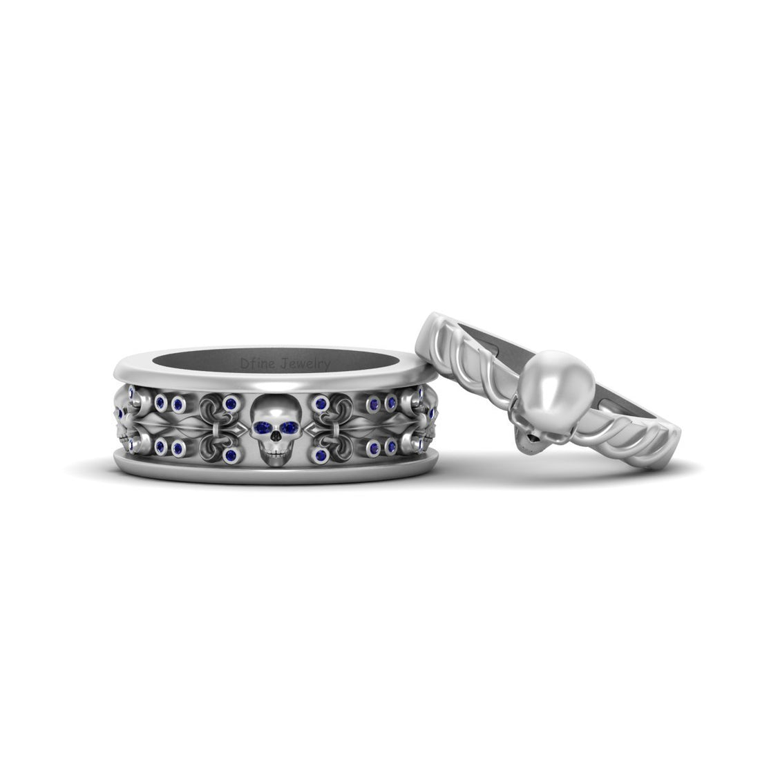 Matching Skull Rings For Couple