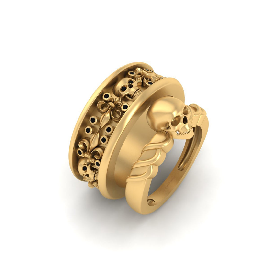 Gold Matching Skull Couple Rings