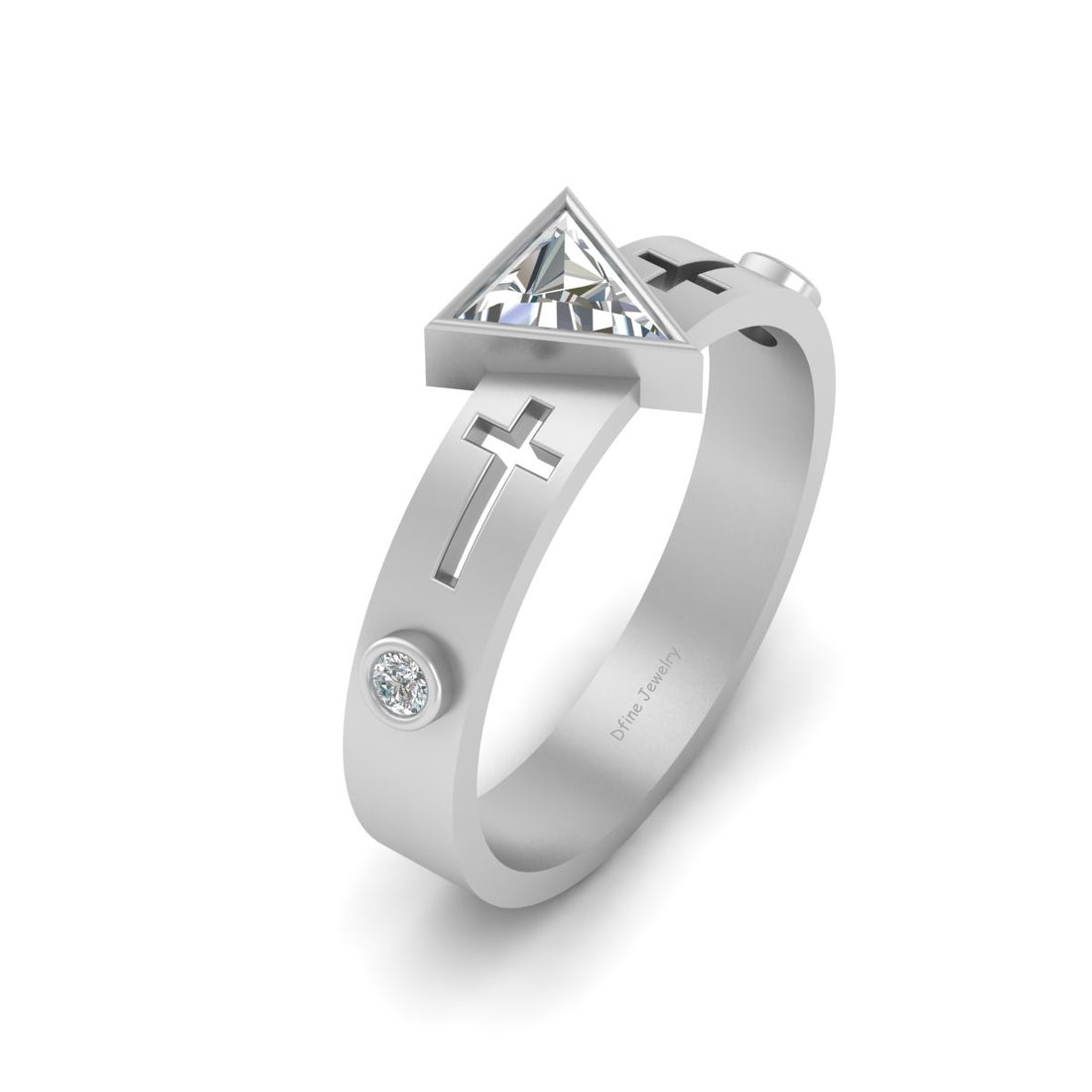 DIAMOND HOLY CROSS RING