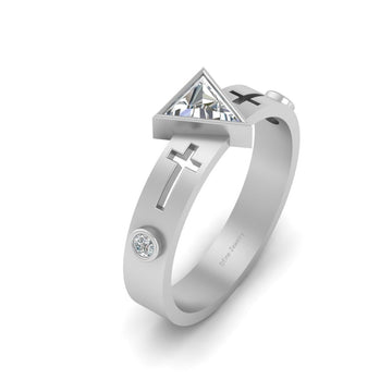 DIAMOND HOLY CROSS RING