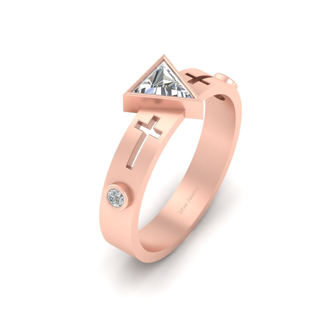 DIAMOND HOLY CROSS RING