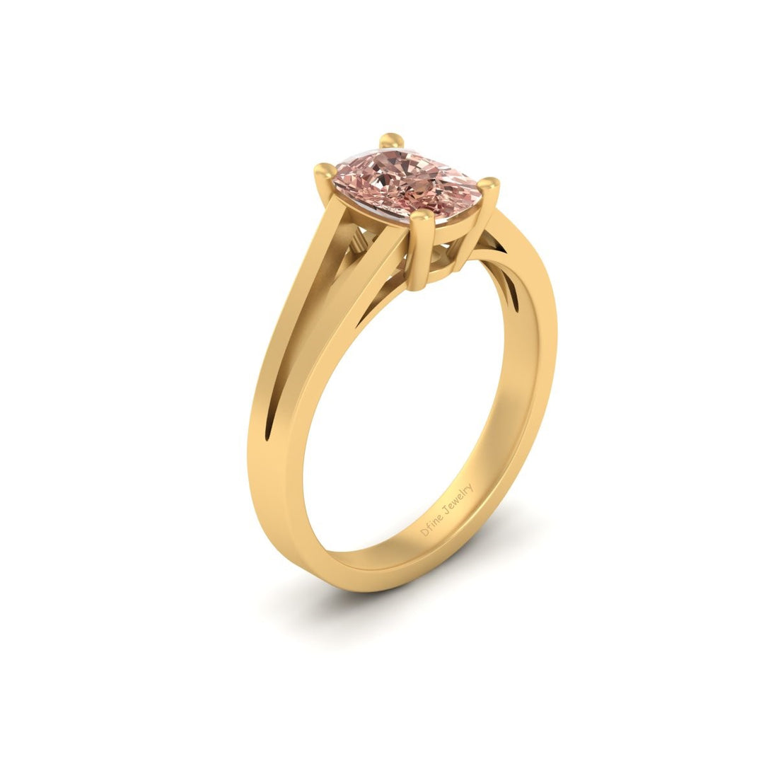 CHAMPAGNE DIAMOND SOLITAIRE RING