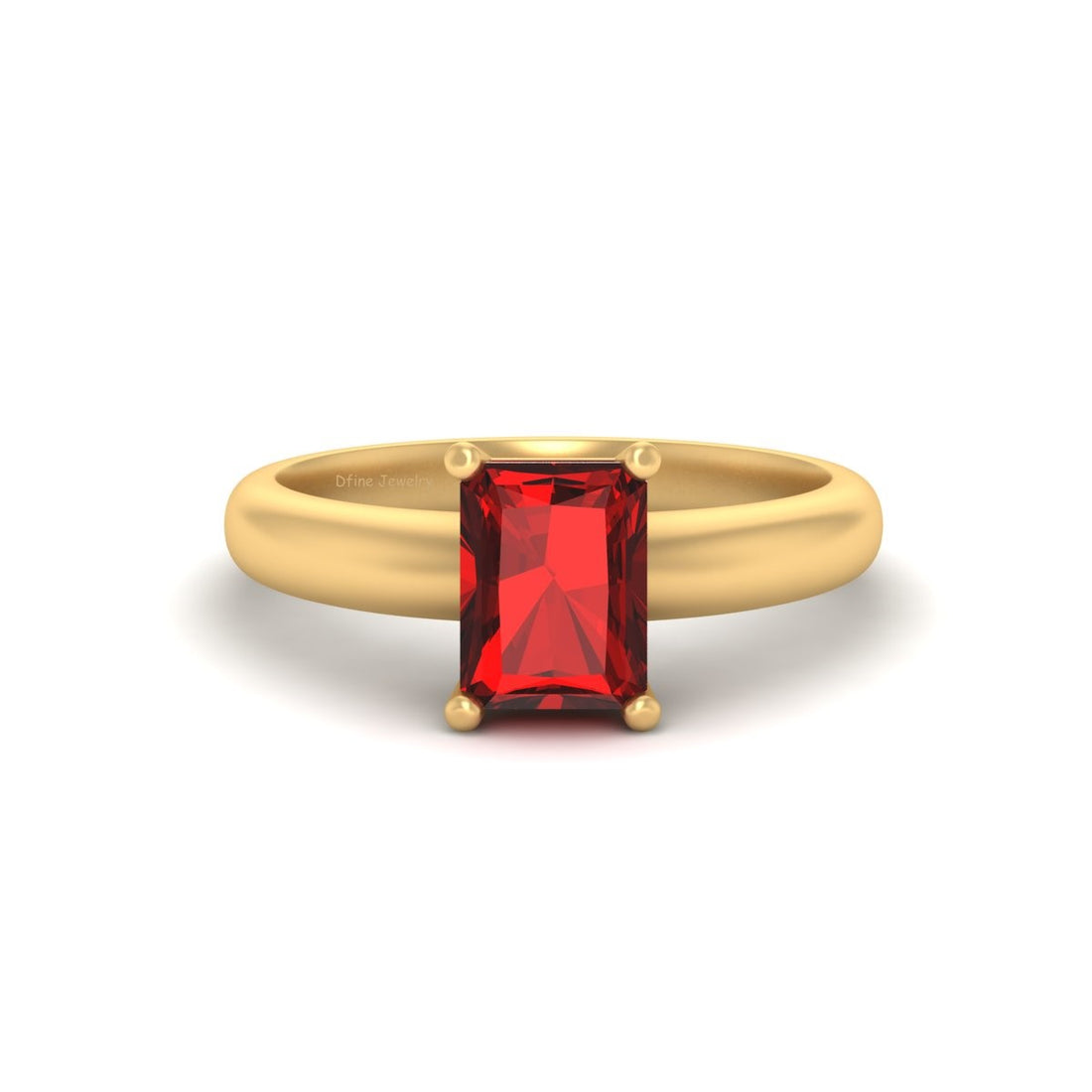 LAB CREATED GARNET ENGAGEMENT RING