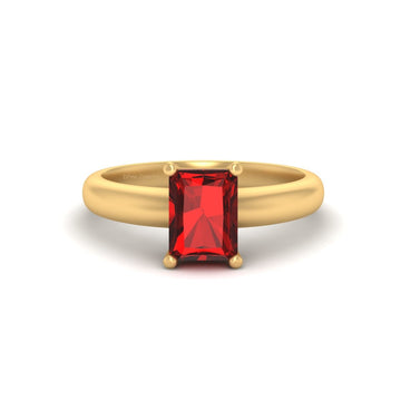 LAB CREATED GARNET ENGAGEMENT RING