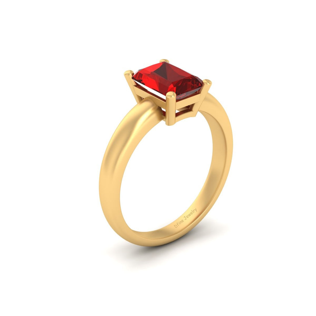 LAB CREATED GARNET ENGAGEMENT RING