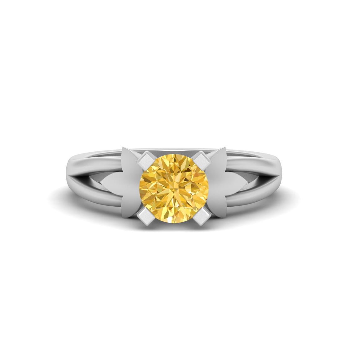 1.20CT CITRINE YELLOW ENGAGEMENT RING