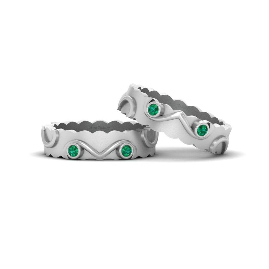 HIS AND HER WEDDING BAND SET