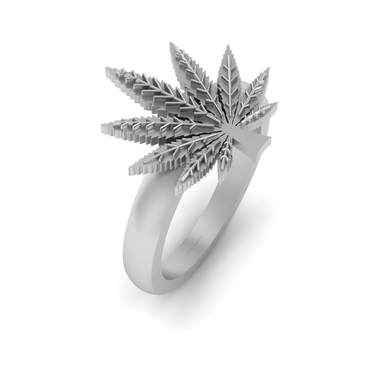 MARIJUANA LEAF ENGAGEMENT RING