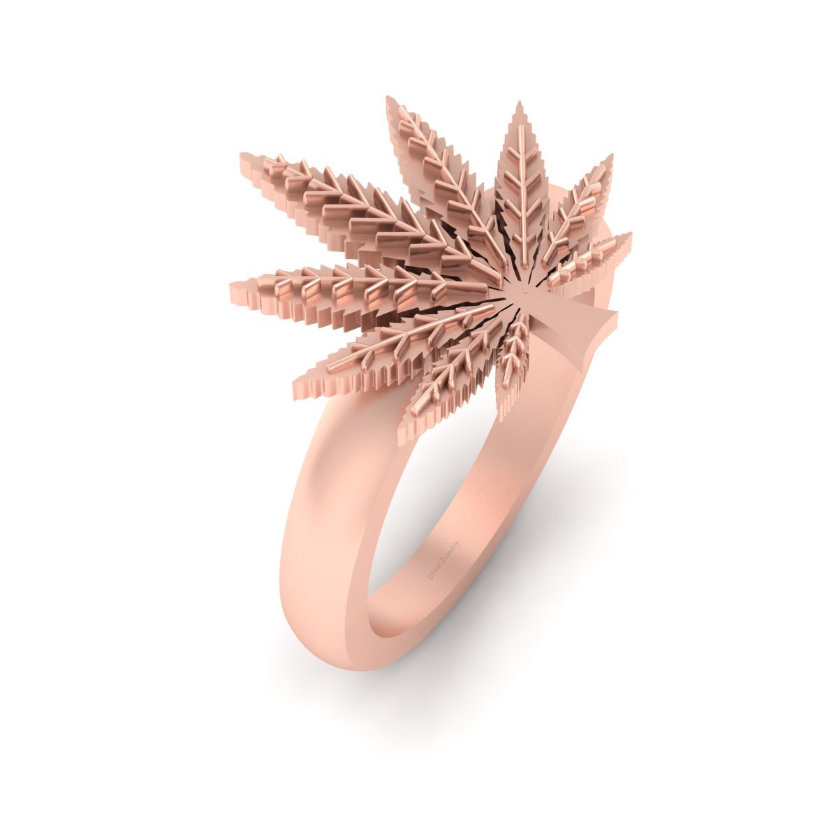 MARIJUANA LEAF ENGAGEMENT RING