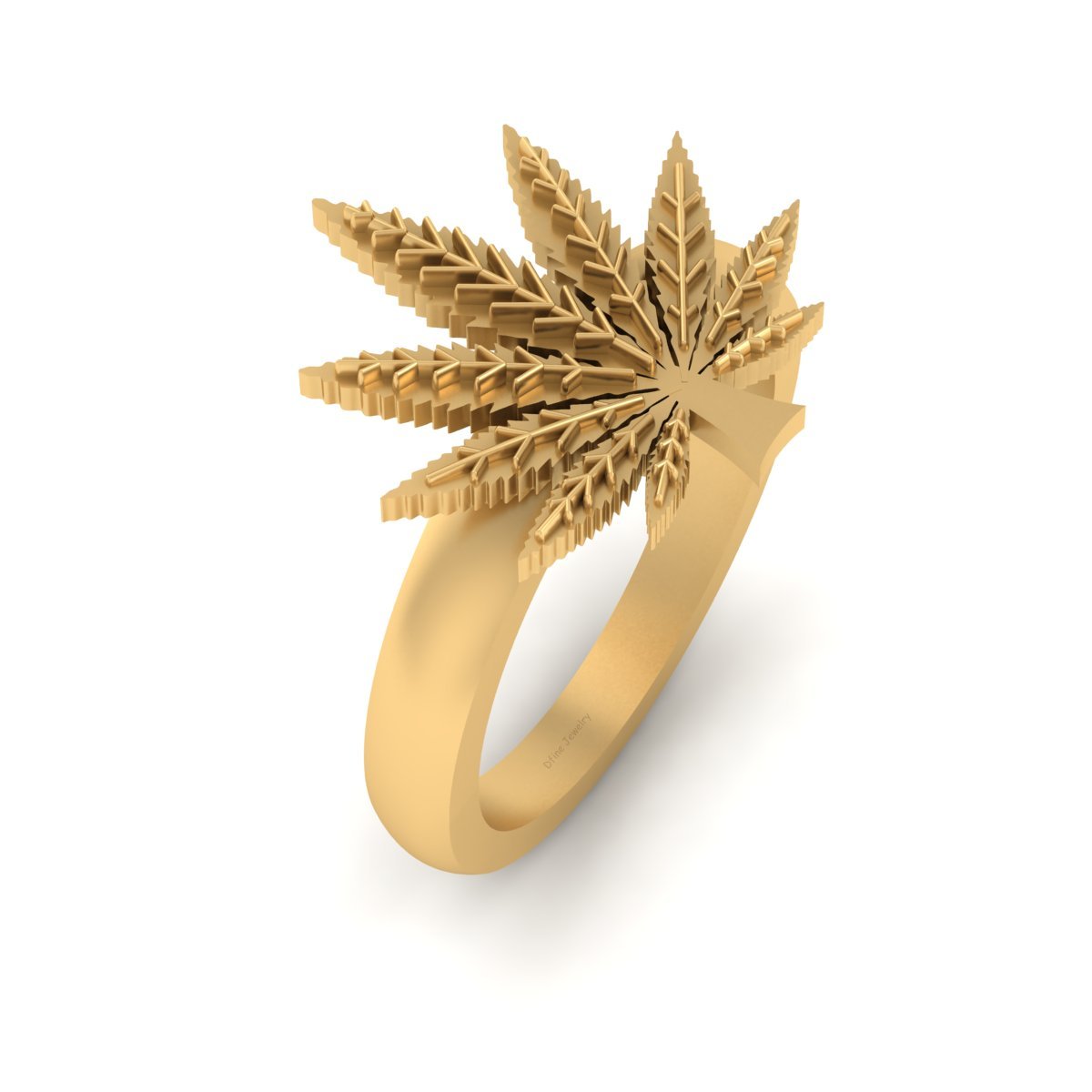 MARIJUANA LEAF ENGAGEMENT RING