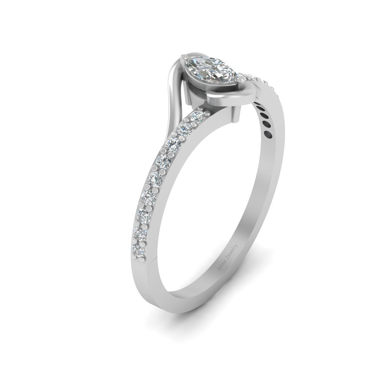 MARQUISE DIAMOND WEDDING RING