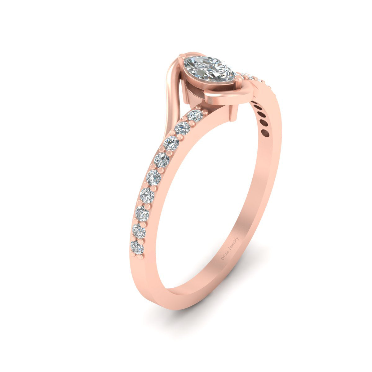 MARQUISE DIAMOND WEDDING RING