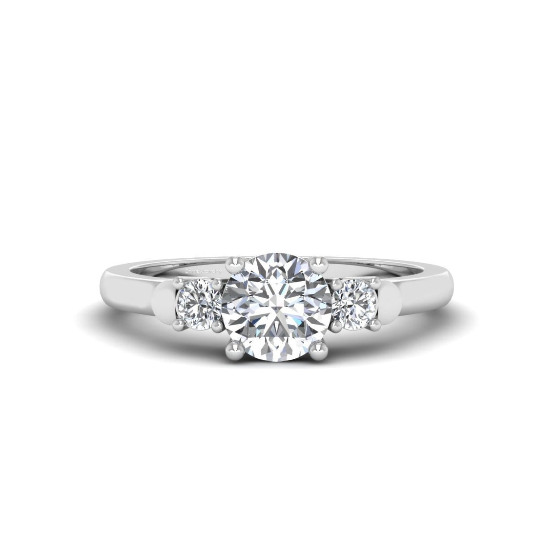 1CT Moissanite Diamond Engagement Ring