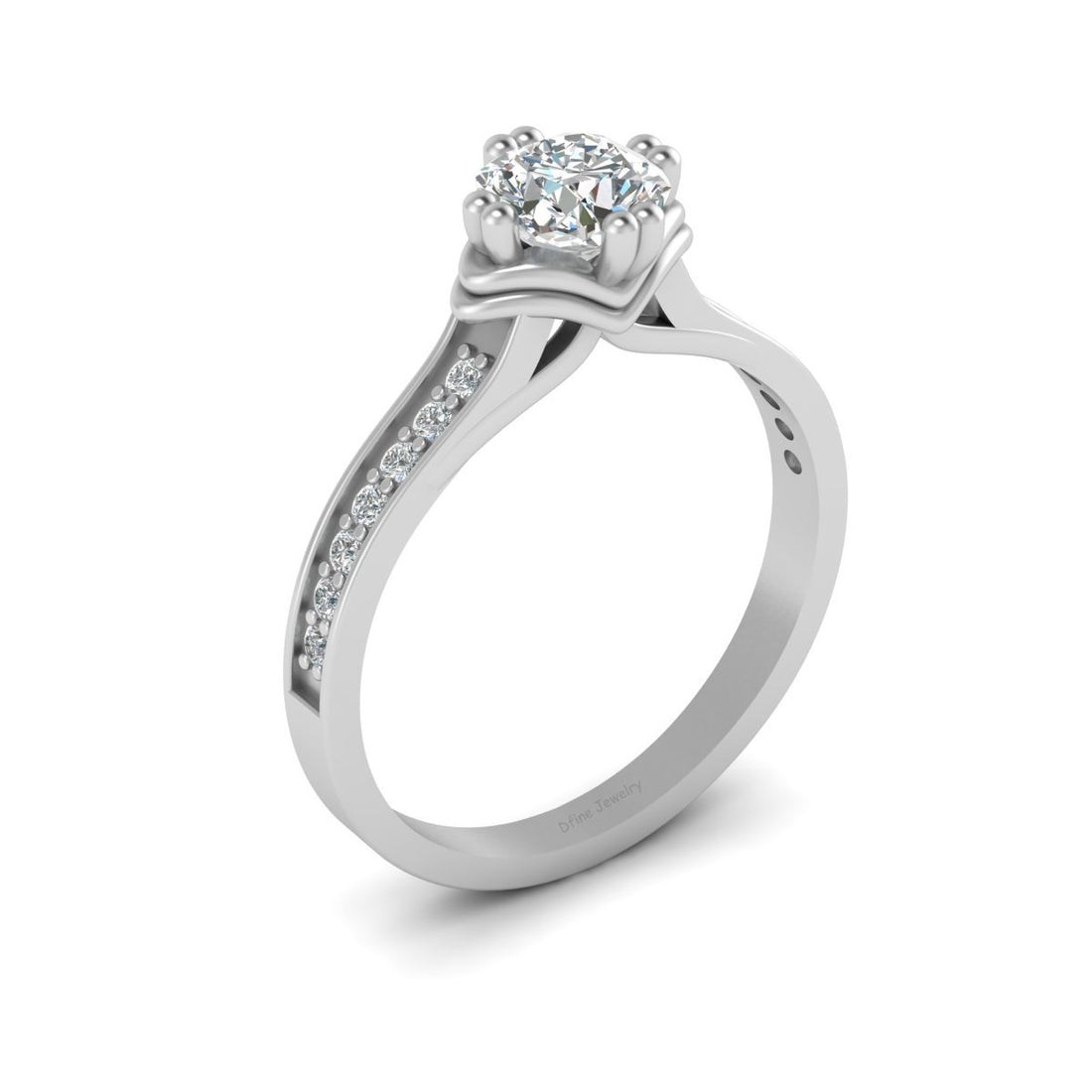 BASE WAVY DESIGN ENGAGEMENT RING