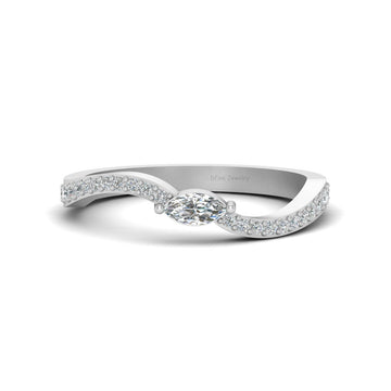 MARQUISE DIAMOND WAVY BAND