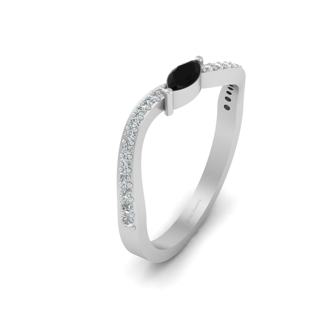 WAVY WEDDING BAND FOR WOMEN