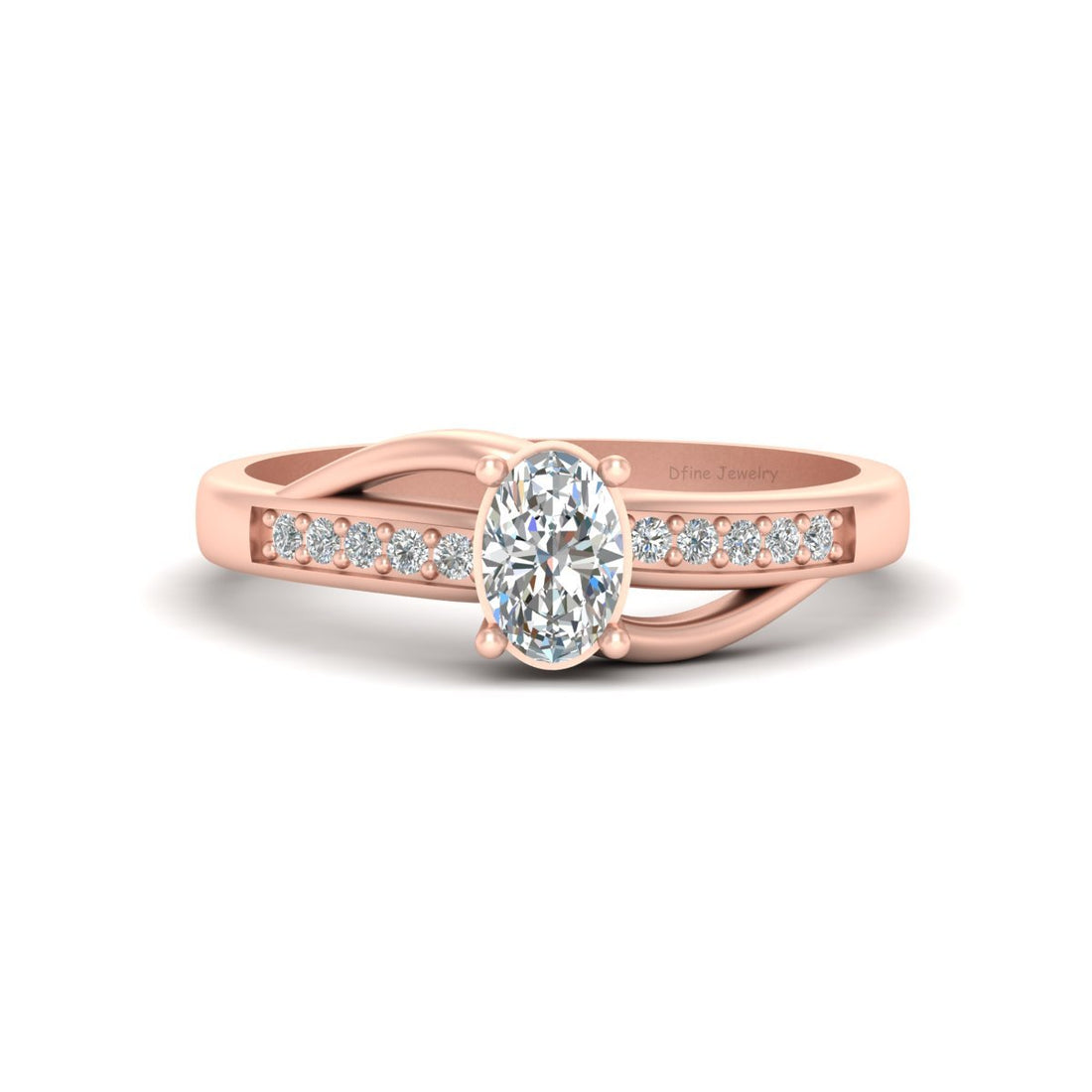 OVAL DIAMOND WEDDING RING