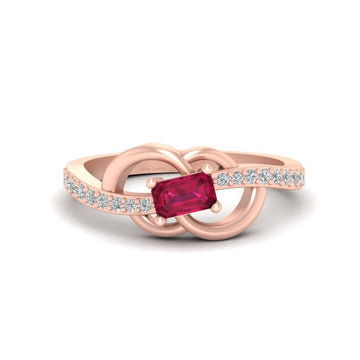 JULY BIRTHSTONE RUBY WEDDING RING