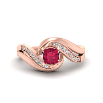 WAVY ENGAGEMENT RING WOMENS