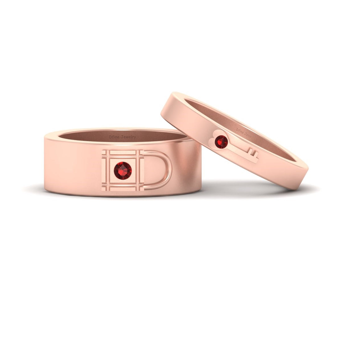 Lock and Key Couple Bands