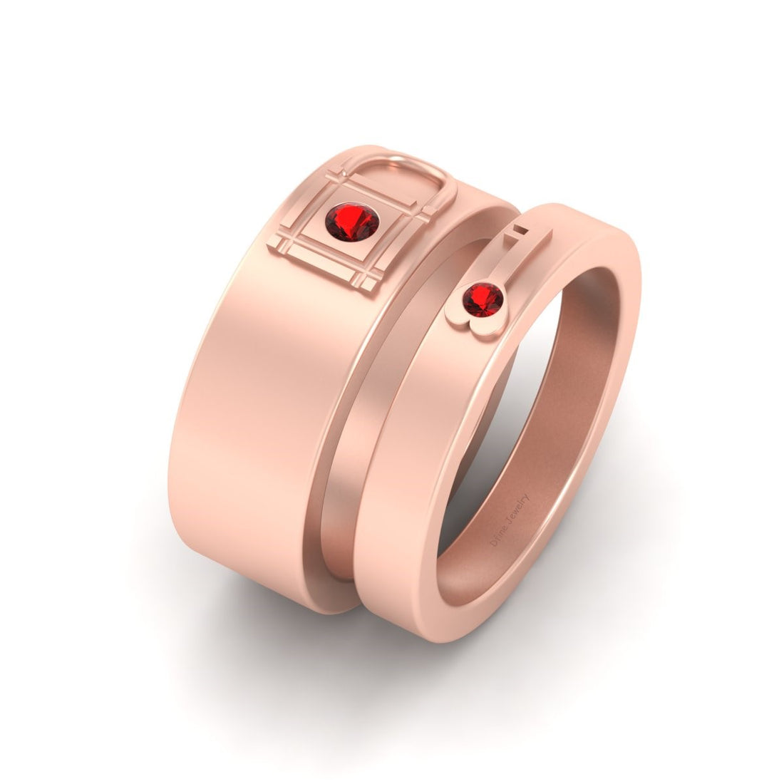 Lock and Key Couple Bands