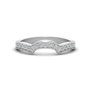 SEMI ROUND DIAMOND WEDDING BAND