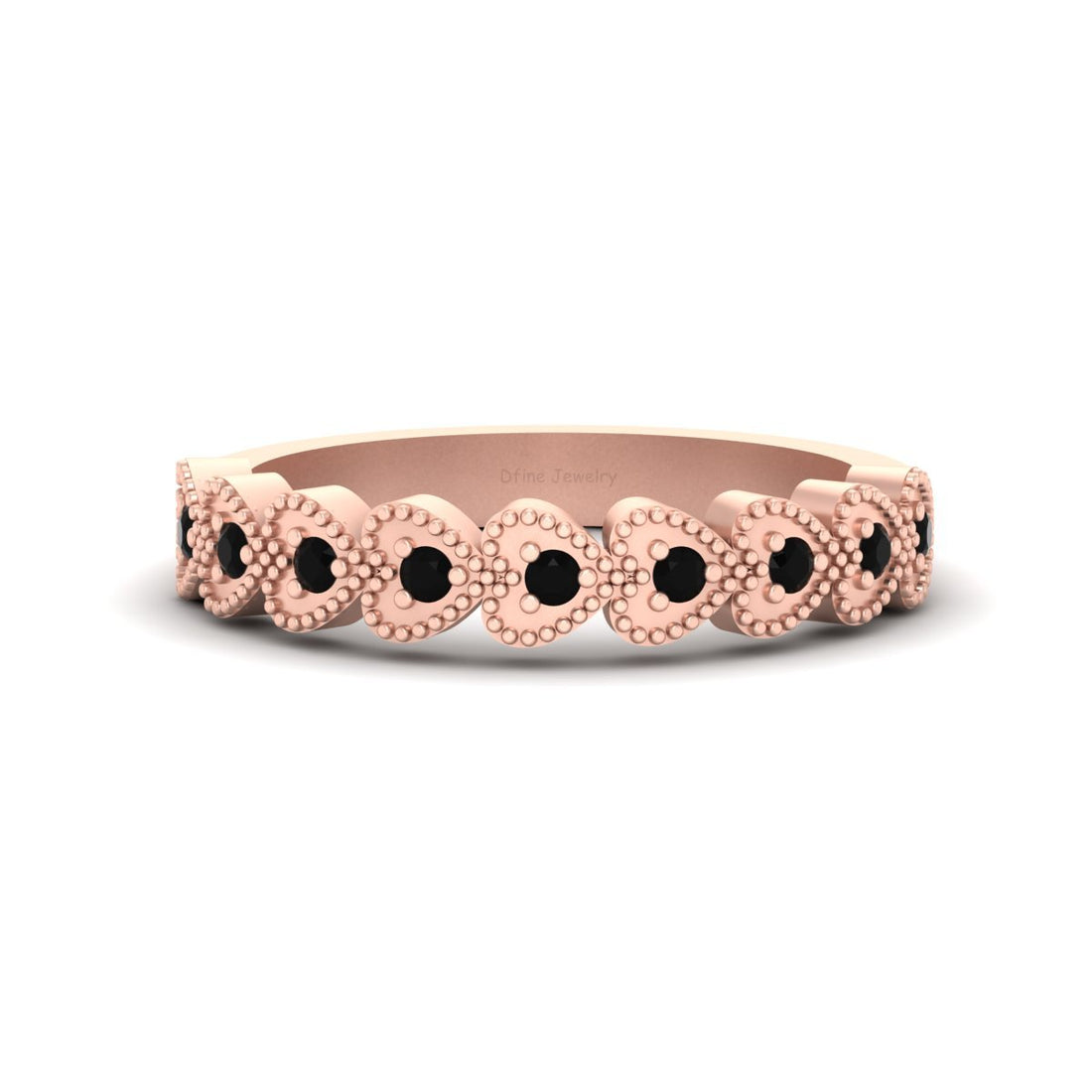 MILGRAIN HEART ENGAGEMENT RING