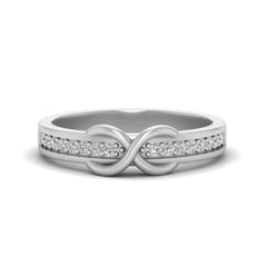 Infinity Wedding Ring Band 0.18cttw Diamond Ring For Womens