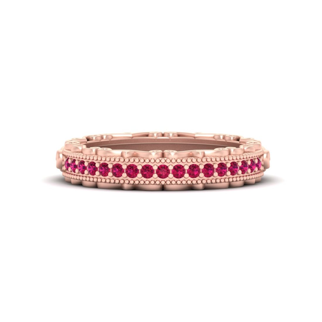 DESIGNER ENGAGEMENT BAND ROSE GOLD
