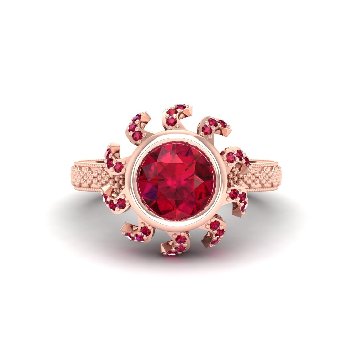 BEZEL SET RUBY ENGAGEMENT RING